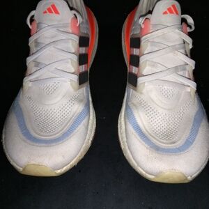 Adidas White and Orange Running Shoes